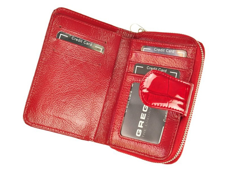 Portfel damski skóra naturalna skórzany Gregorio 