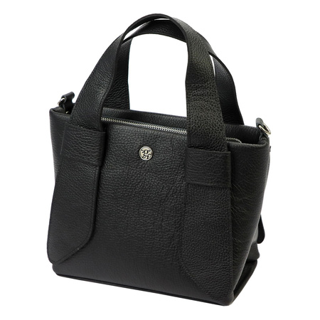 Gregorio torebka kuferek skóra naturalna czarny