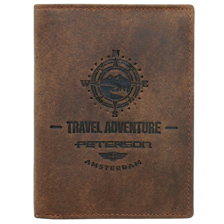 Portfel męski skórzany skóra naturalna  Peterson