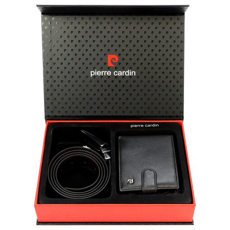 Zestaw na prezent dla mężczyzny portfel i pasek męski skórzany Pierre Cardin