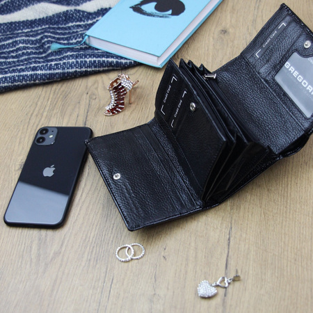 Portfel damski skóra naturalna skórzany Gregorio 