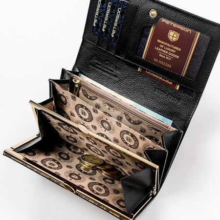 Portfel damski skórzany skóra naturalna Peterson