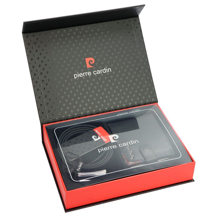 Zestaw na prezent dla mężczyzny portfel i pasek męski skórzany Pierre Cardin