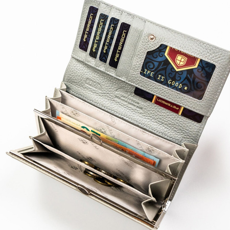 Portfel damski skóra naturalna skórzany Peterson 