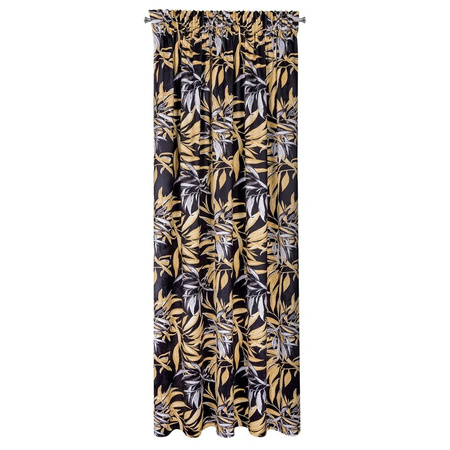 ZASŁONA GOTOWA ZOJA NA TAŚMIE 140 X 270 CM CZARNY