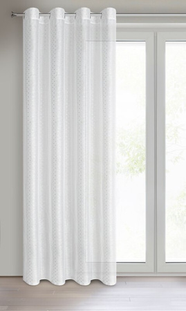 FIRANA GOTOWA SIBEL 140 X 250 CM BIAŁY