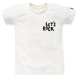 Koszulka t-shirt  dla chłopca ecru Lets rock Pinokio