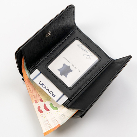 Portfel damski skórzany skóra naturalna + skóra ekologiczna Cavaldi