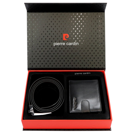 Zestaw na prezent dla mężczyzny portfel i pasek męski skórzany Pierre Cardin