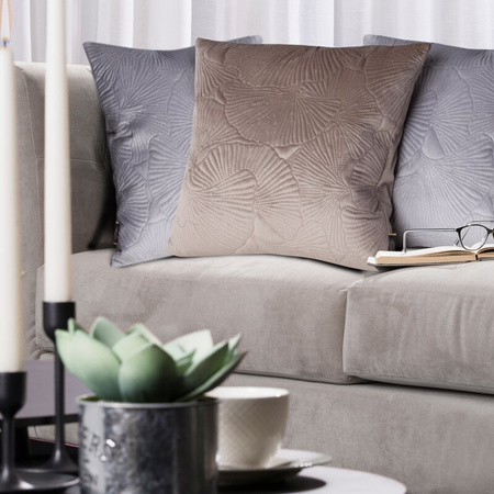 POSZEWKA VELVET 45 X 45 CM STALOWY