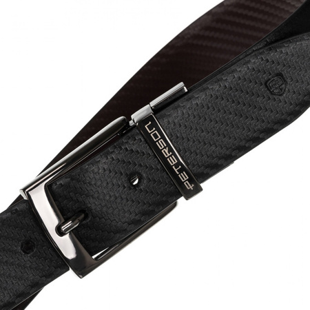 Pasek męski skórzany skóra ekologiczna Peterson