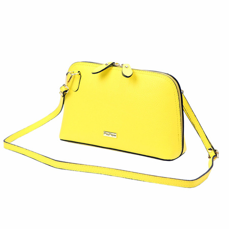 MiaMore torebka listonoszka skóra naturalna żółty