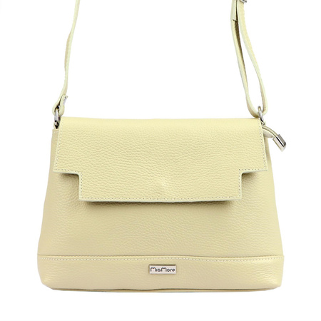 MiaMore torebka listonoszka skóra naturalna biały