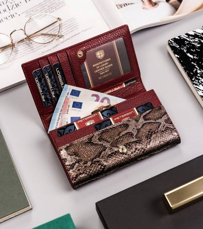 Portfel damski skóra naturalna skórzany Peterson 