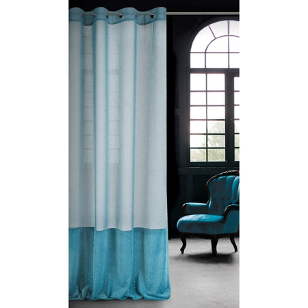 ZASŁONA GOTOWA JOLIE1 140 X 250 CM TURKUSOWY