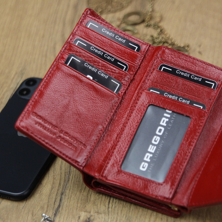 Portfel damski skórzany skóra naturalna Gregorio 