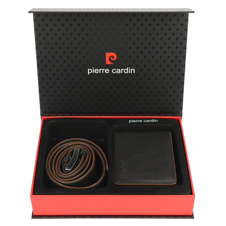 Zestaw na prezent dla mężczyzny portfel i pasek męski skórzany Pierre Cardin