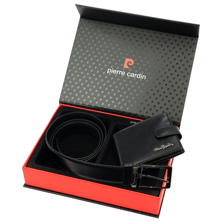 Zestaw na prezent dla mężczyzny portfel i pasek męski skórzany Pierre Cardin