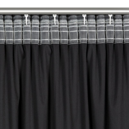 ZASŁONA GOTOWA MARION 2 NA TAŚMIE 140 X 270 CM CZARNY