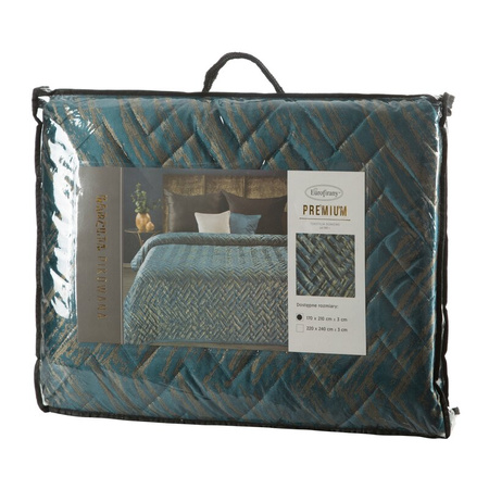 NARZUTA AGATA 170 X 210 CM TURKUSOWY