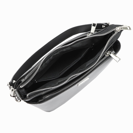 MiaMore torebka listonoszka skóra naturalna czarny