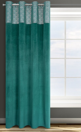 ZASŁONA GOTOWA D91 AGNES 140 X 250 CM TURKUSOWY