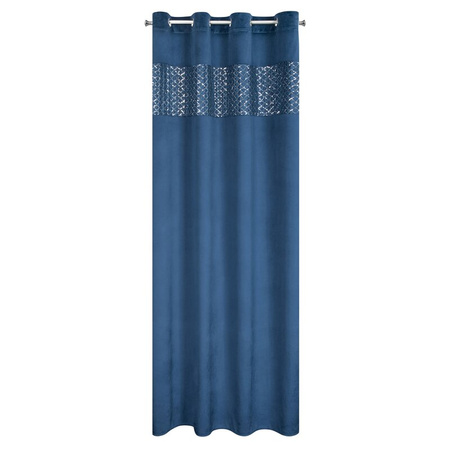 ZASŁONA GOTOWA MARGOT 140 X 250 CM GRANATOWY