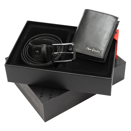 Zestaw na prezent dla mężczyzny portfel i pasek męski skórzany Pierre Cardin