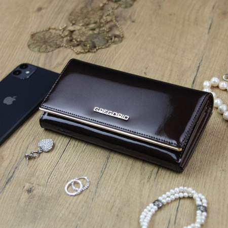 Portfel damski skórzany skóra naturalna Gregorio 