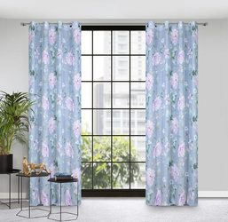 ZASŁONA GOTOWA FLORA 140 X 250 CM POPIELATY