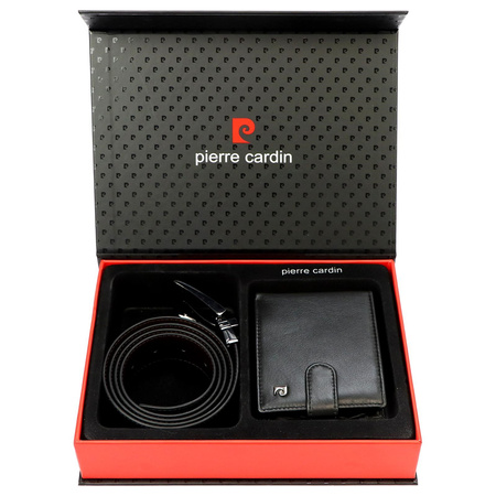 Zestaw na prezent dla mężczyzny portfel i pasek męski skórzany Pierre Cardin