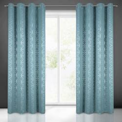 ZASŁONA GOTOWA ABELLA 135X250 CM TURKUSOWY