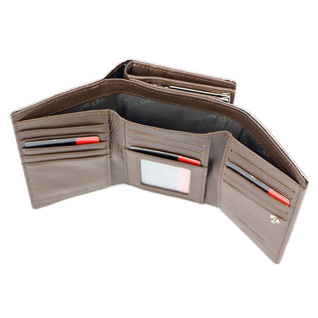 Pierre Cardin portfel skóra naturalna szary 02 LEAF 108 - kobieta