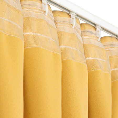 ZASŁONA GOTOWA MILAN NA TAŚMIE 140 X 300 CM MUSZTARDOWY