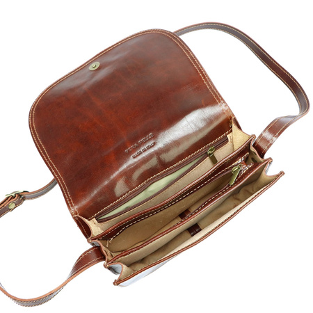 Florence torebka listonoszka skóra naturalna brązowy