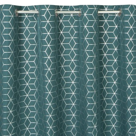 ZASŁONA GOTOWA CUBE 140 X 250 CM CIEMNOTURKUSOWY