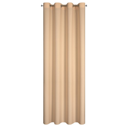 ZASŁONA GOTOWA RITA 140 X 250 CM CIEMNOKREMOWY
