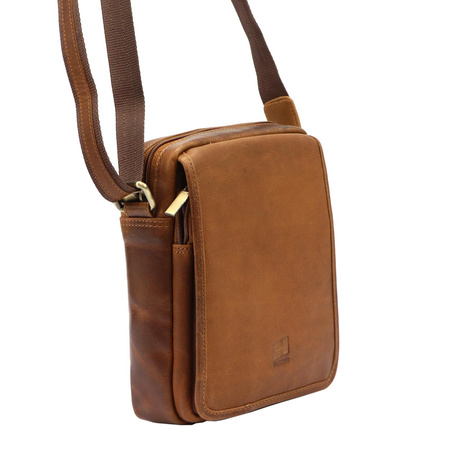 Torba saszetka na ramię męska skórzana skóra naturalna Nordee 