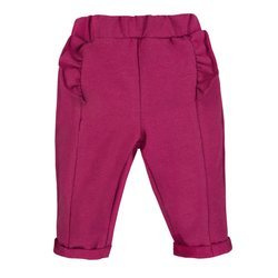 SPODNIE SIMPLY COMFY FALBANKI BORDO