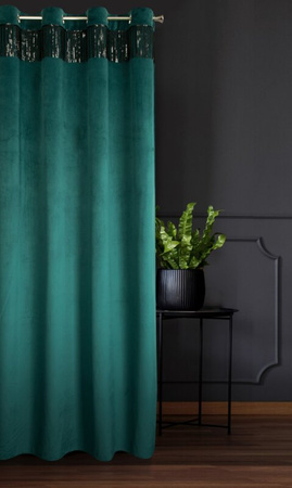 ZASŁONA GOTOWA JASPER 140 X 250 CM CIEMNOTURKUSOWY