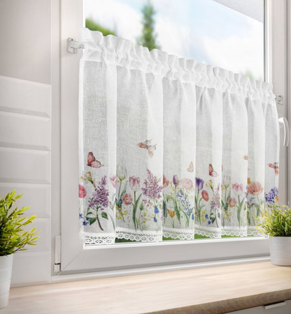 FIRANA GOTOWA BELLA NA TAŚMIE 150 X 60 CM BIAŁY