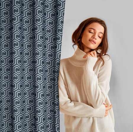 ZASŁONA GOTOWA D91 JULIET 140 X 250 CM GRAFITOWY