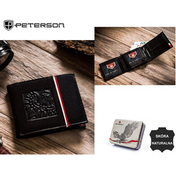 Portfel męski skórzany skóra naturalna  Peterson