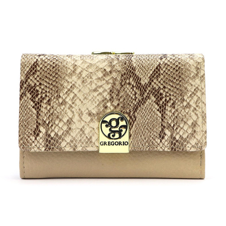 Portfel damski skórzany skóra naturalna Gregorio