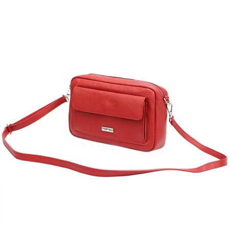 MiaMore torebka listonoszka skóra naturalna czerwony