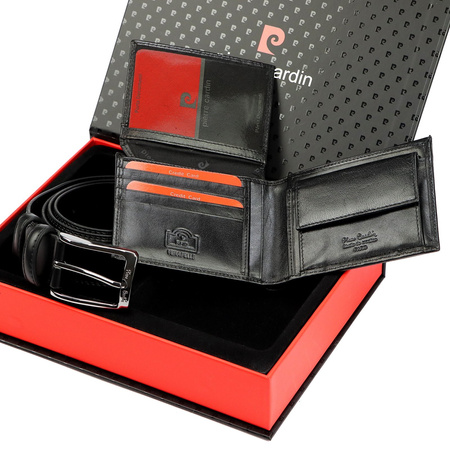 Zestaw na prezent dla mężczyzny portfel i pasek męski skórzany Pierre Cardin