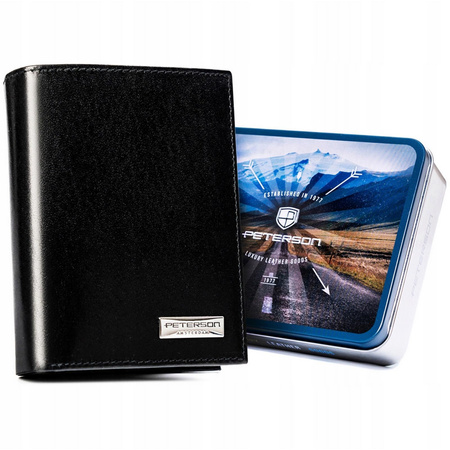 Portfel męski skórzany skóra naturalna  Peterson