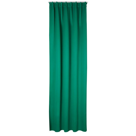 ZASŁONA GOTOWA MILAN NA TAŚMIE 140 X 300 CM CIEMNOZIELONY