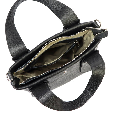 Gregorio torebka kuferek skóra naturalna czarny