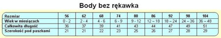 BODY BEZ RĘKAWA 100% BAWEŁNA R.62 WYPRZEDAŻ